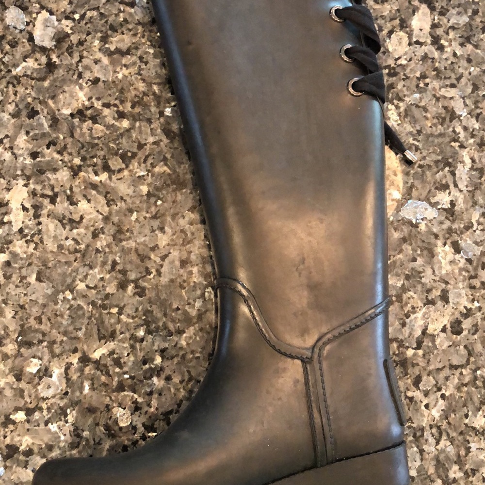 Coach Black Rain Boots - Women’s Size 8